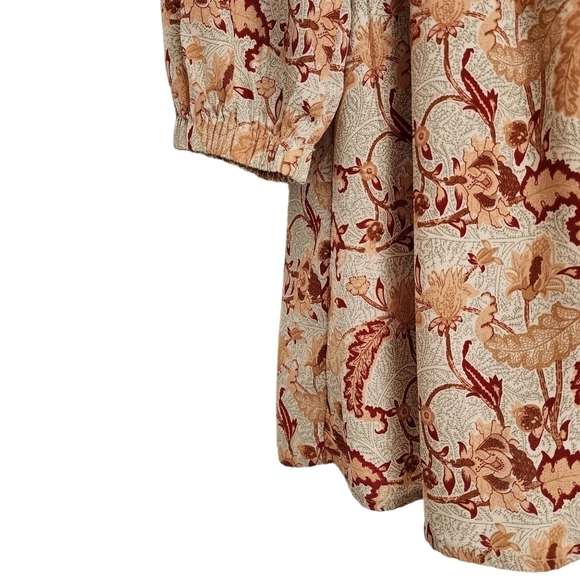 Melloday Anthropologie Womens Floral Boho Popover Blouse Tunic Oversized Small. - Picture 7 of 10